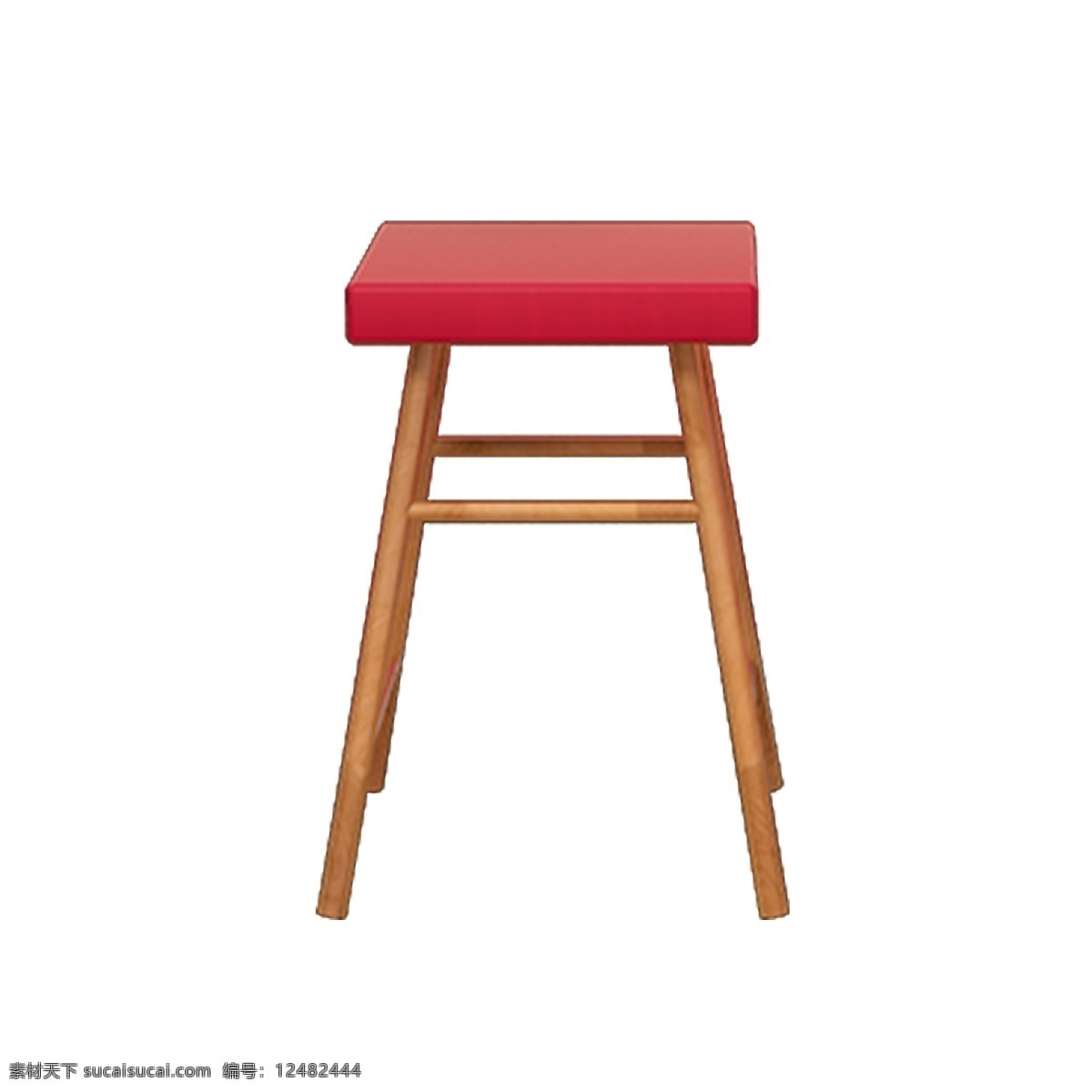 张 红色 四方 凳子 木凳 家居木凳 木 木材 家庭木凳 四方凳子 四角凳子 木桌 木制品 木工艺