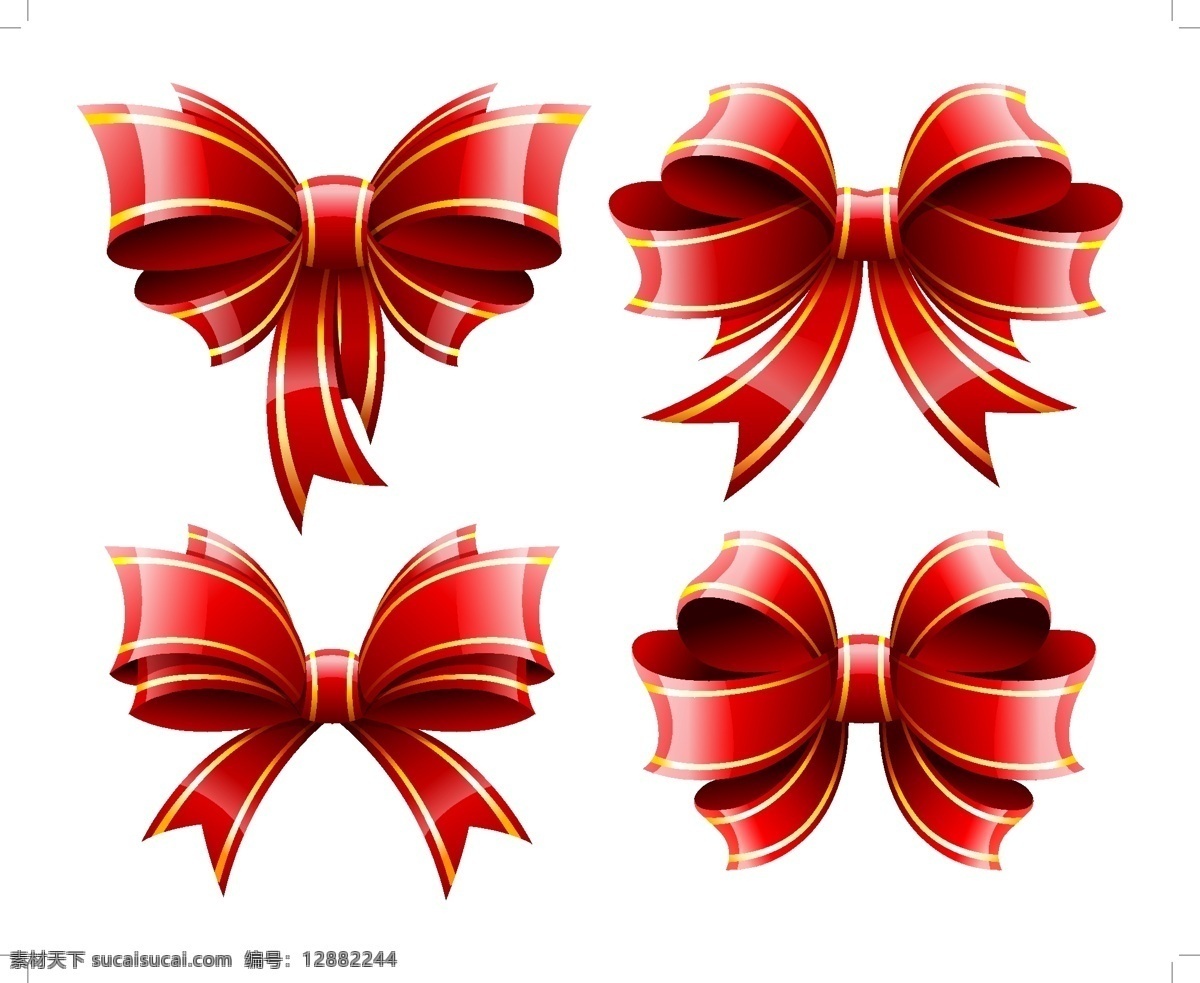 彩带 蝴蝶结 矢量 设计素材 礼结 矢量图 其他矢量图