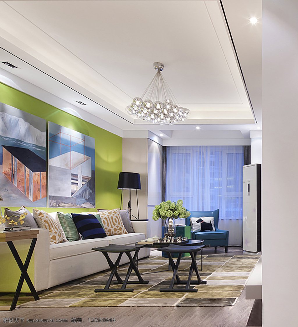 客厅 3d 高清 效果图 家装 当代欧式 简约 时尚 奢华 室内 室内设计 环境设计 装修 软装 卧室 厨房