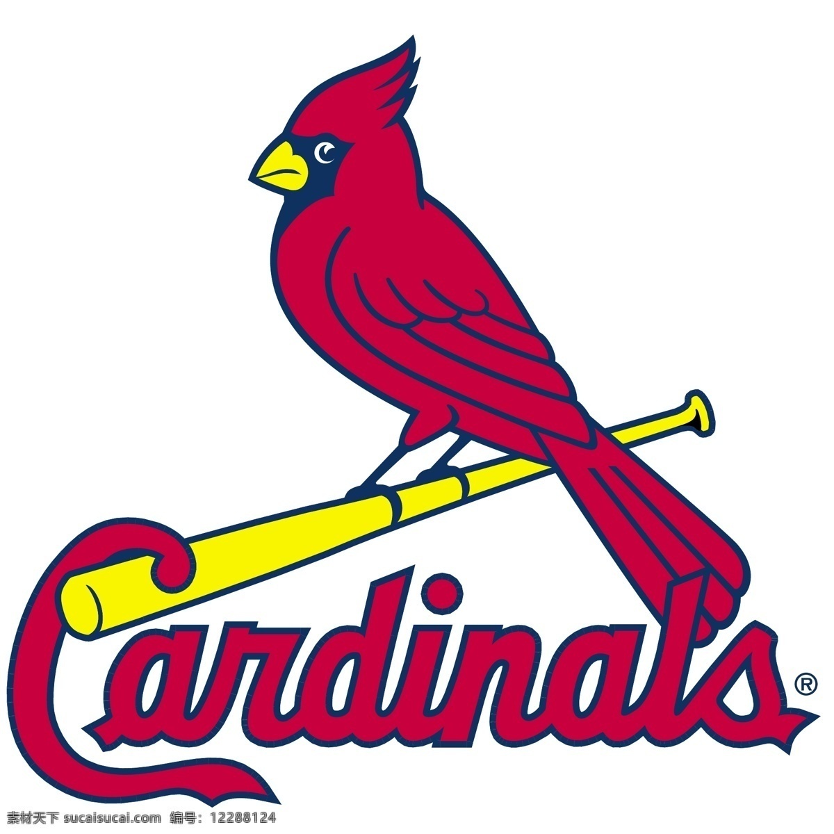 红色 卡通 鹦鹉 logo logo设计 杆子 英文 白色