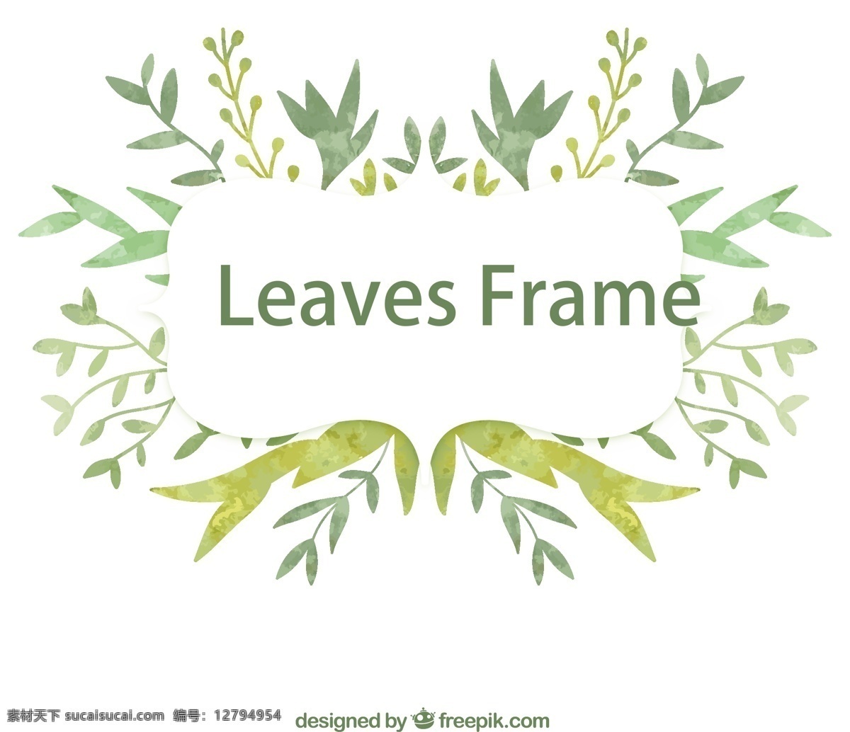 绿色 树叶 框架 叶子 边框 矢量图 格式 矢量 高清图片