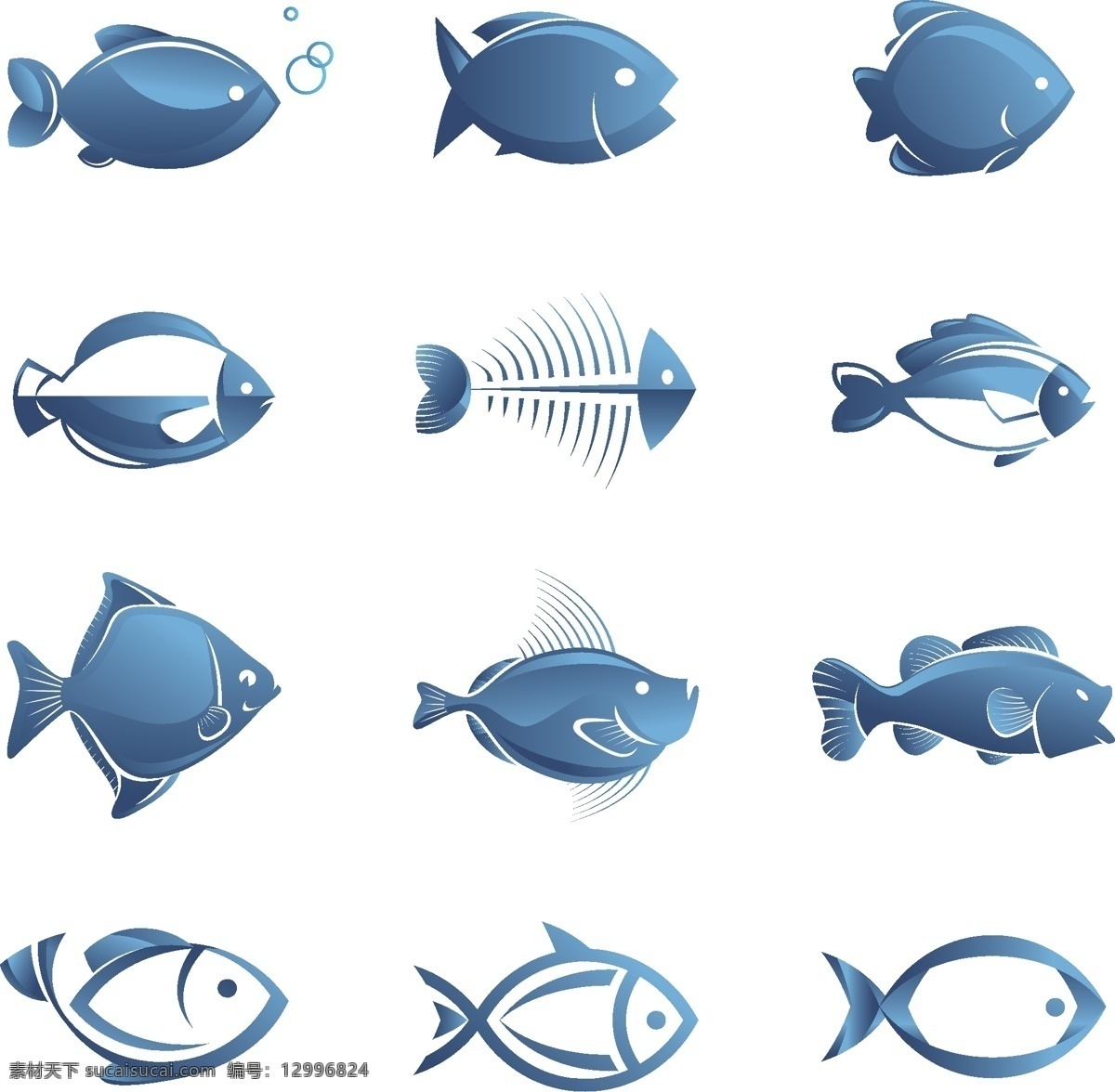 鱼图标 鱼 图标 标志 鱼骨 标识 标志图标 网页小图标