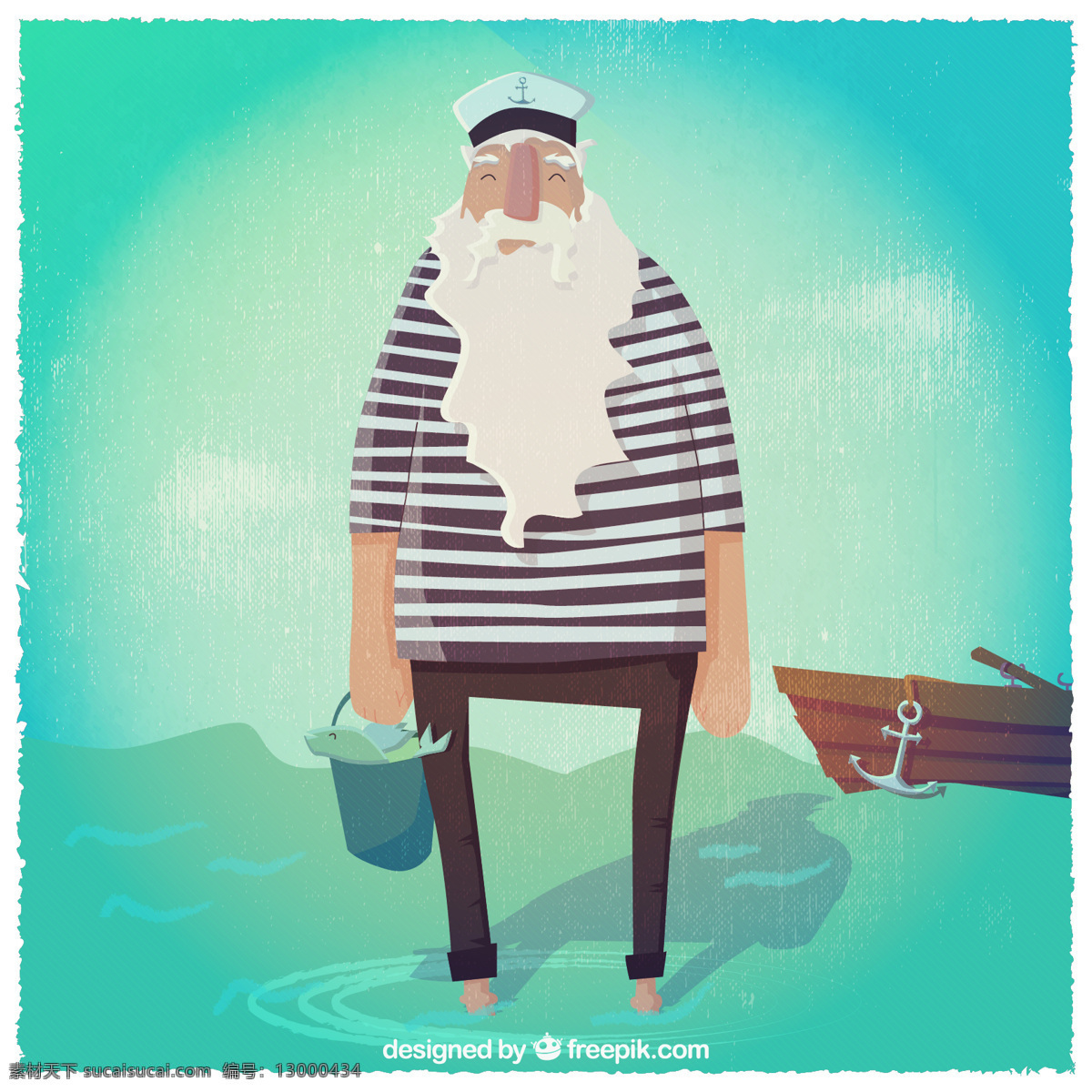 海的狗 狗 海 鱼 船 插图 钓鱼 水手 海洋 海事