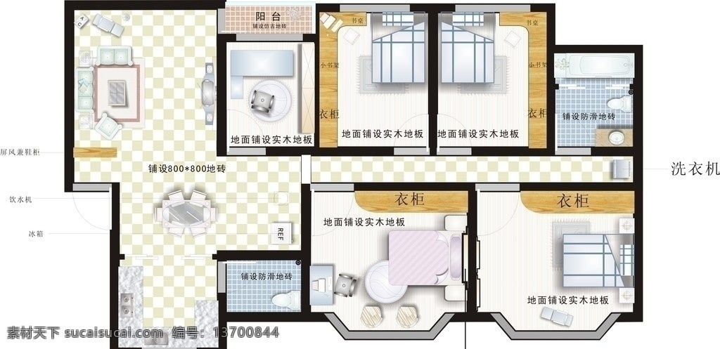 室内设计 平面 效果图 平面效果图 室内 建筑家居 矢量