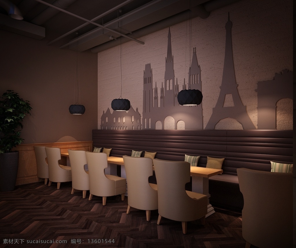 promie cafe 咖啡厅 咖啡 欧式 餐厅 简欧 吧台 门头 大厅 室内设计 效果图 3d设计