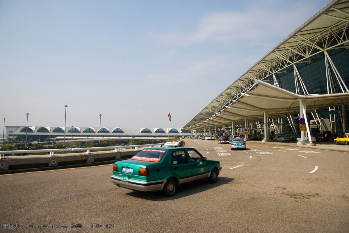 出租车 广州 机场 建筑 建筑摄影 建筑园林 现代建筑 广州机场 机场外景 广州白云机场 白云机场 广州地标 psd源文件