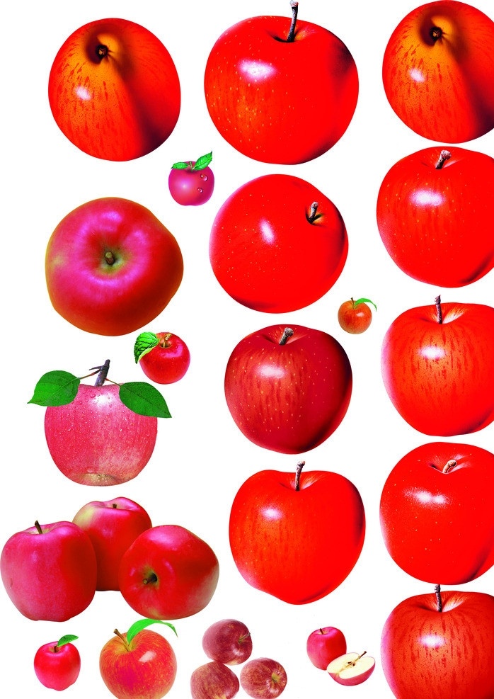 红苹果 苹果 水果 喷绘水果 假水果 假苹果 喷绘红苹果 分层 源文件