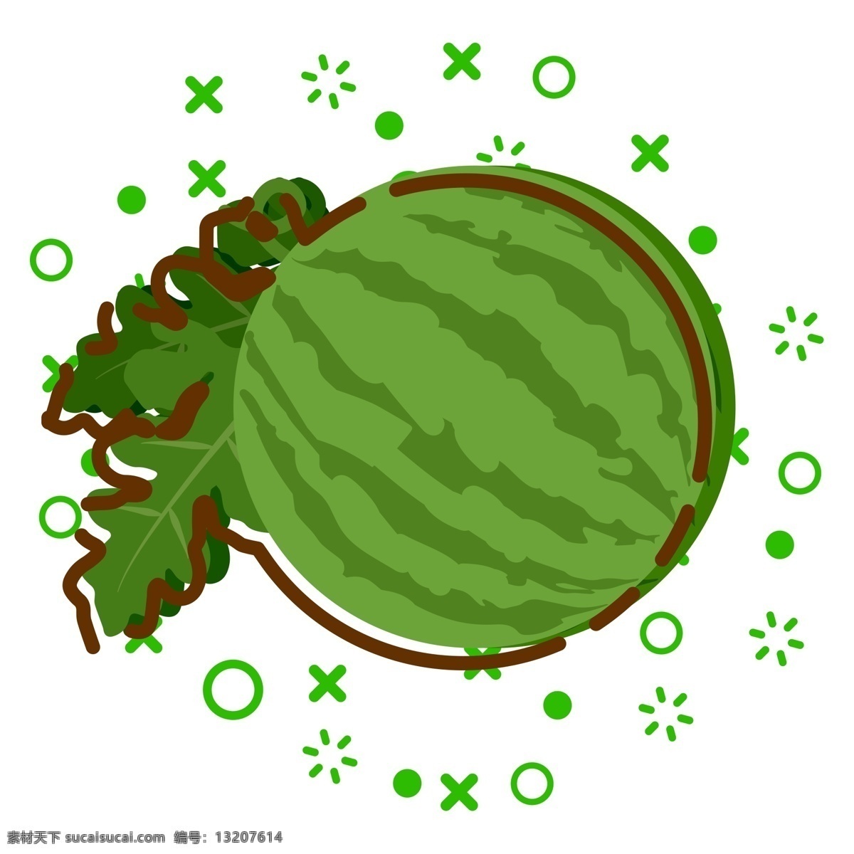 绿色 大 西瓜 免 抠 图 绿色大西瓜 红通通的西瓜 新鲜美味 鲜艳西瓜 红色 圆圆