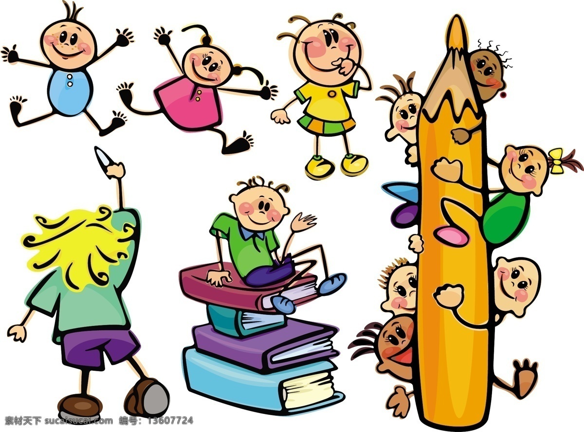 钢笔 水 羽毛 笔 儿童 插画 儿童插画 教育 卡通 人物插画 少儿 矢量图 童年 童趣 羽毛笔 学习 游戏 钢笔水 玩耍 纸张 其他矢量图