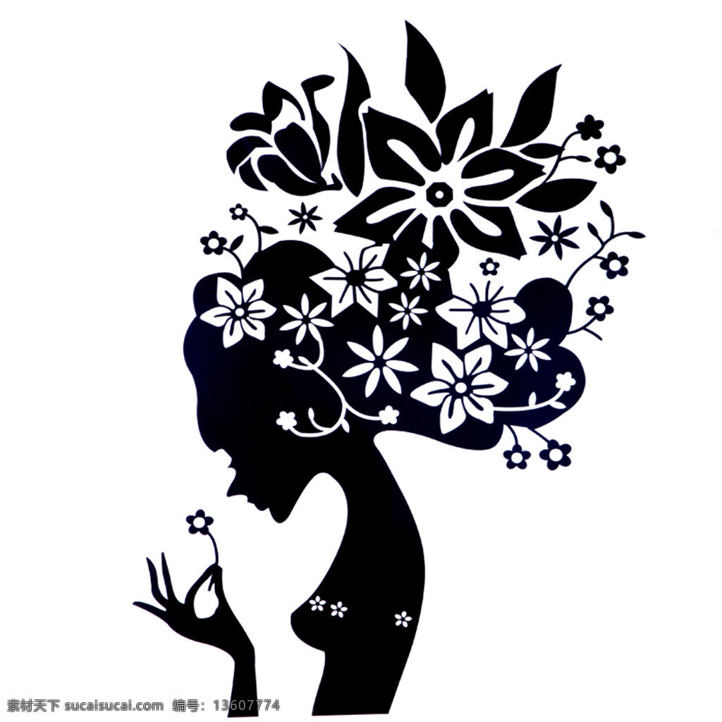人物免费下载 底纹边框 花瓣 花边花纹 剪影 剪纸 女子 人物 剪影设计素材 剪影模板下载 psd源文件
