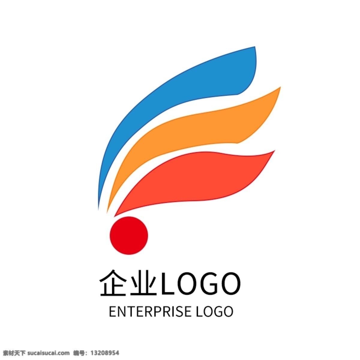 原创 创意 三 色 科技 企业 公司 logo 标志设计 全场 三色科技公司 标志