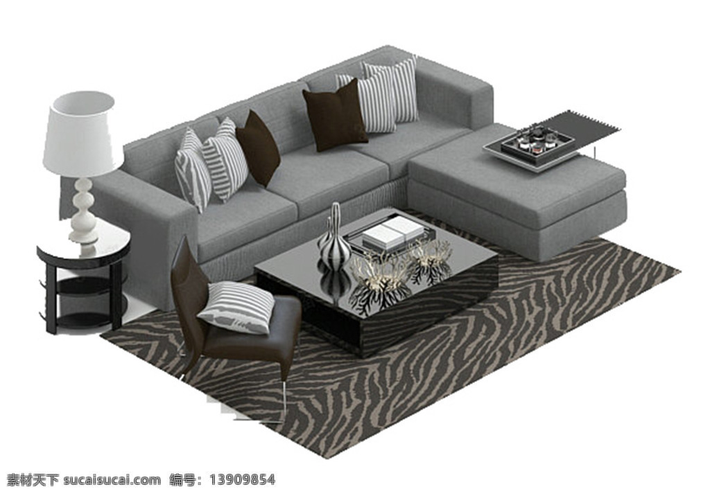 3d 模型 模板下载 沙发 材质 贴图 效果 3dmax 现代 百搭 欧式 简约 大气 白色
