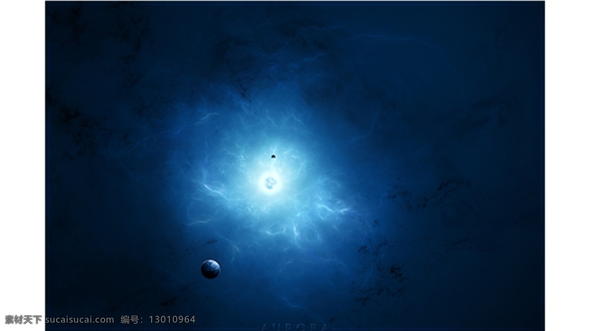 淘宝 宇宙 星球 大 背景 psd6 蓝天 白云 天空 清澈 促销 景色 干净 极光 黑色