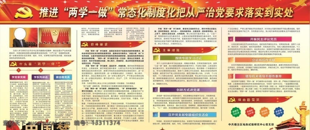 开展两学一做 展板 党建