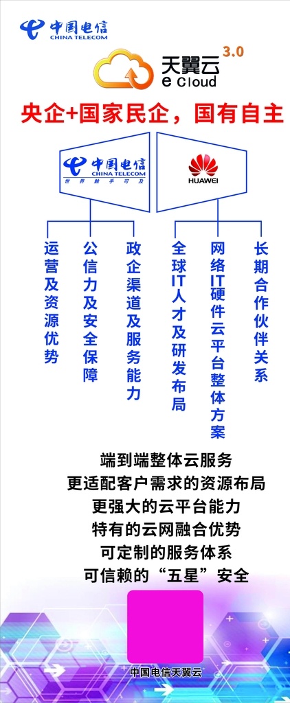 电信展架 展架 天翼云 可编辑 cdr文件 电信