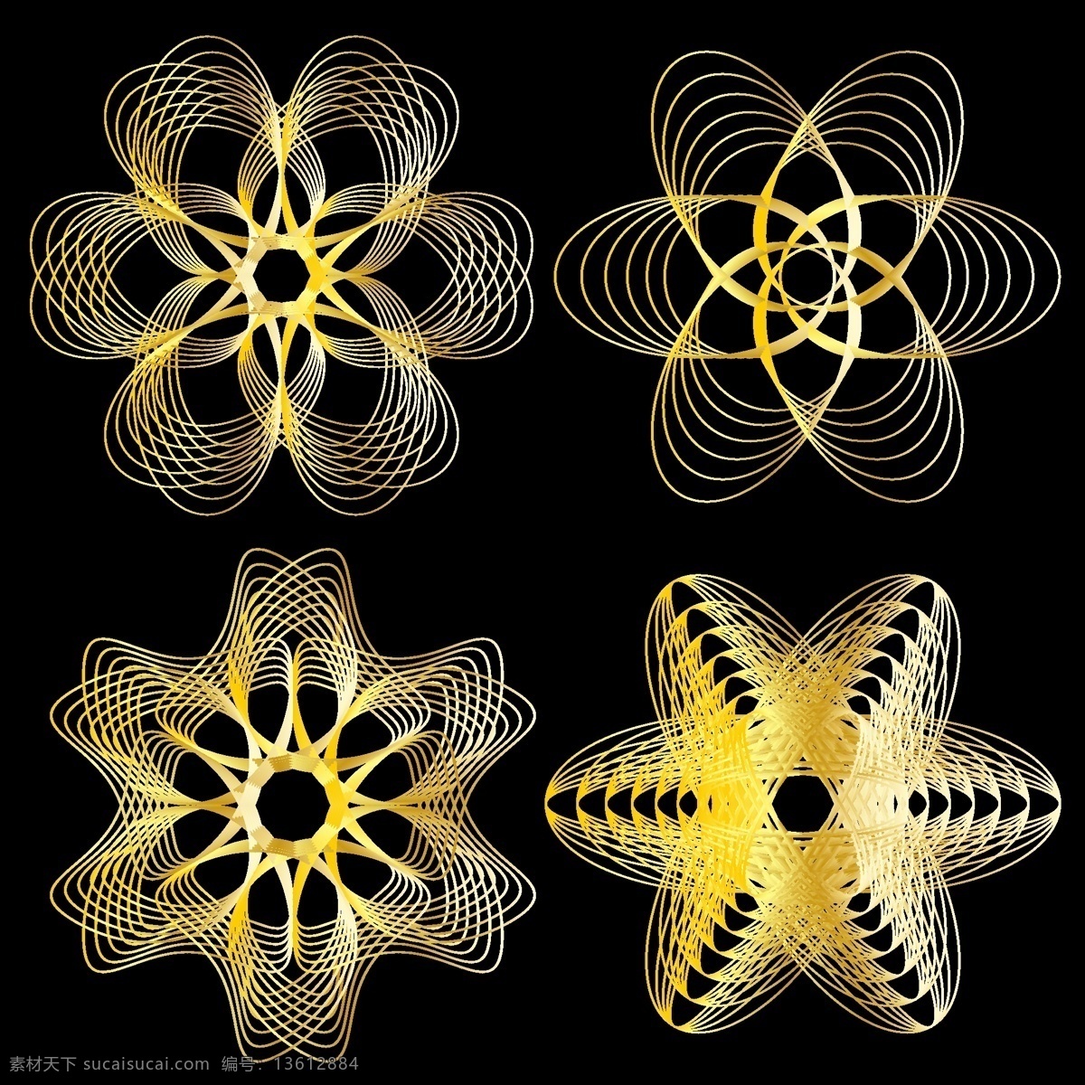 金色 防伪 花纹 矢量图 纹样 线条 花纹花边