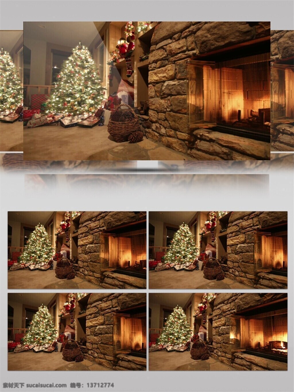 木屋 圣诞节 视频 高质量 背景 灰色木屋 美景动态背景