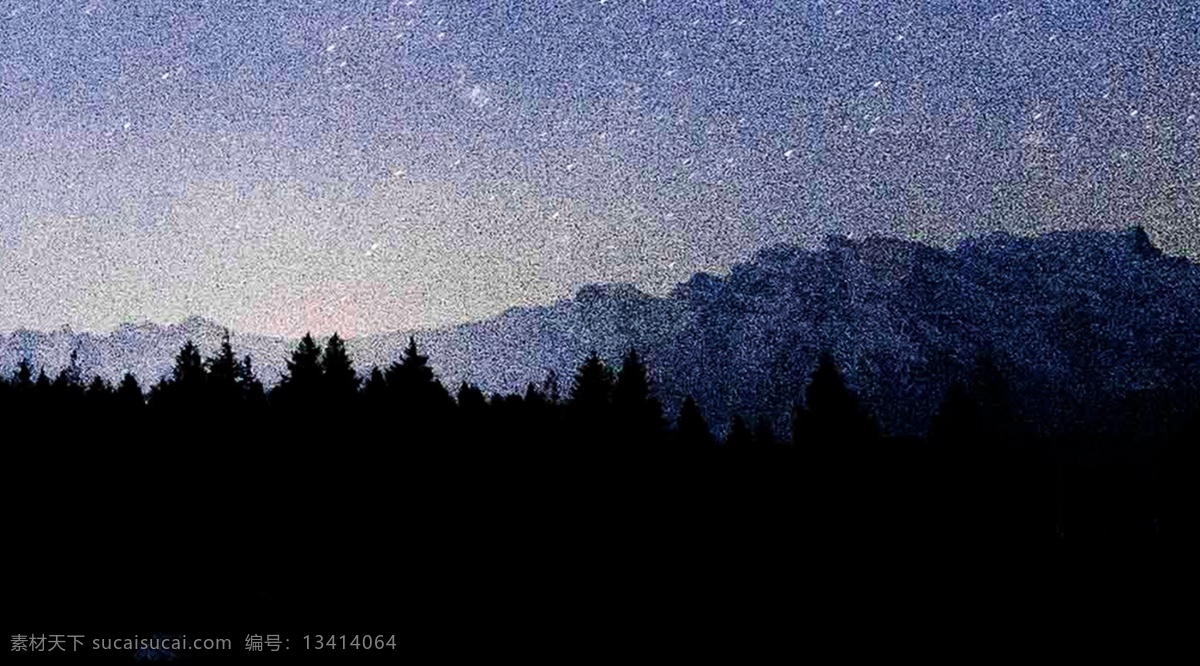 唯美 手绘 山水风景 插画 背景 唯美背景 山峰背景 创意背景 插画背景 梦幻背景 星空背景