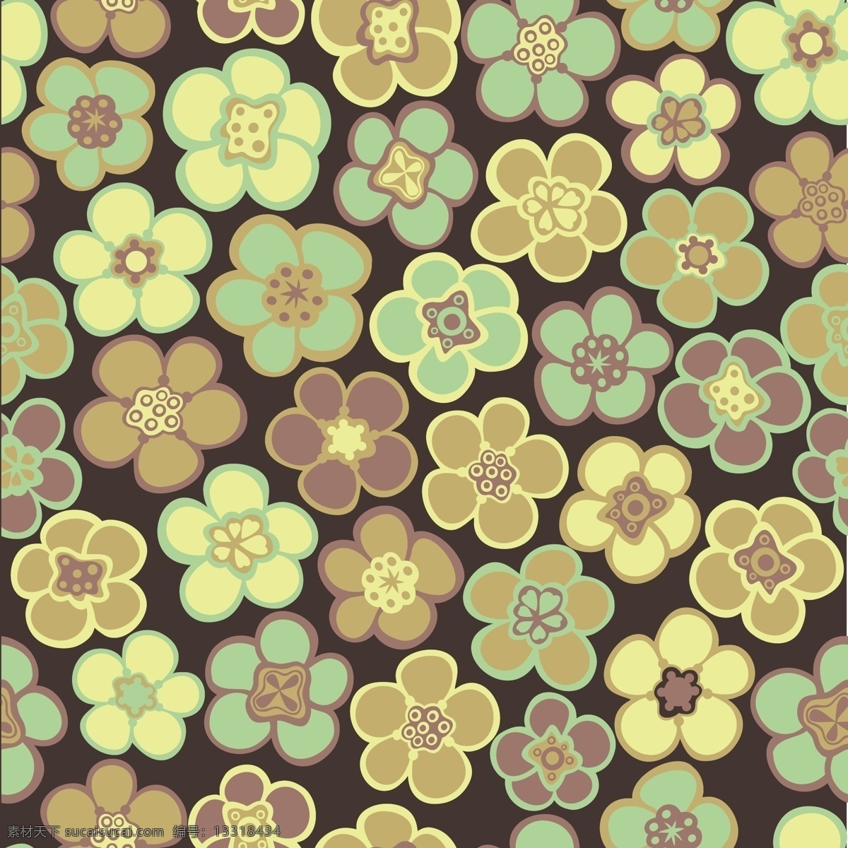 无缝 花卉 图案 纹理 雏 菊花 矢量图 花纹花边