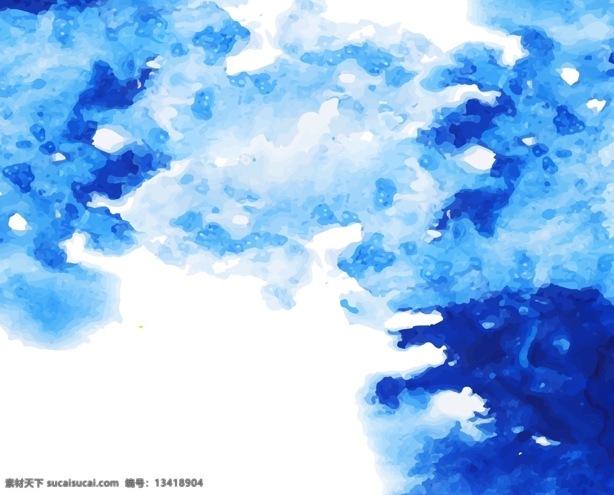 蓝色水墨背景 蓝色水墨 水墨背景 喷溅效果 油画 海报背景 背景素材 白色