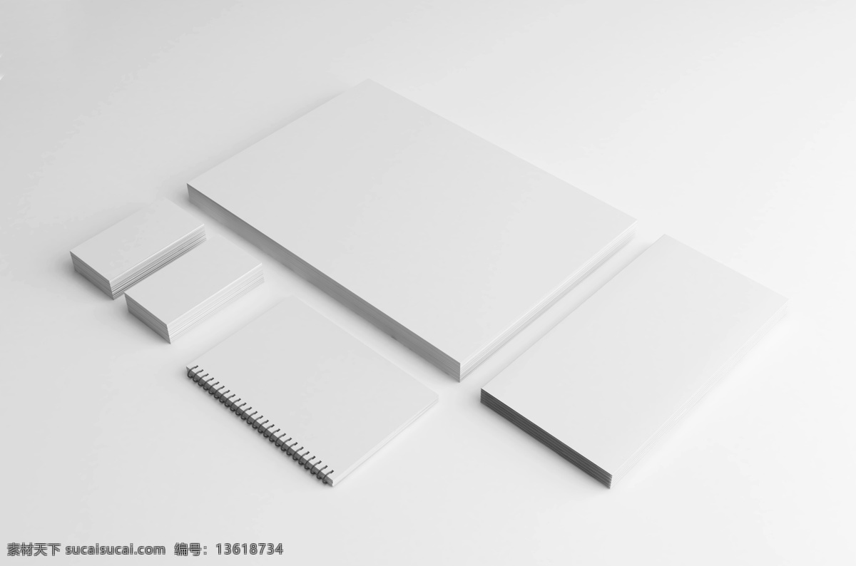 纸张 效果图 智能 贴图 模版 样机 智能贴图 白色