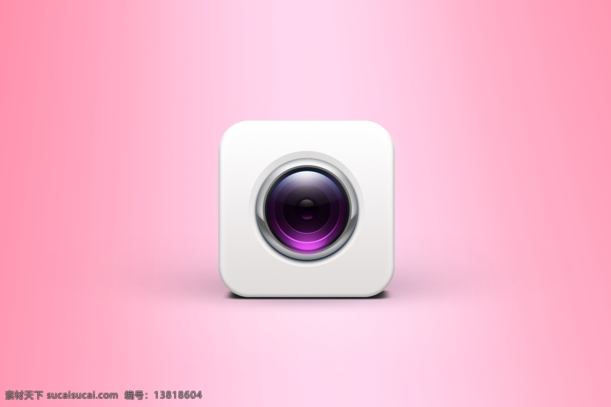 相机 icon 图标 新闻 分层 粉色