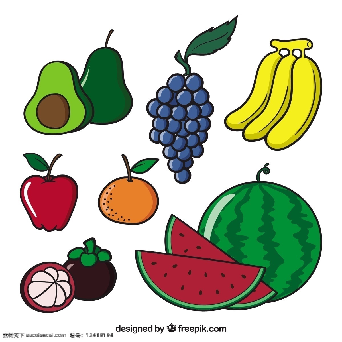 多好吃的水果 食品 夏季 水果 颜色 橙子 苹果 平板 天然 香蕉 健康 平的设计 吃 健康食品 西瓜 葡萄 饮食 营养