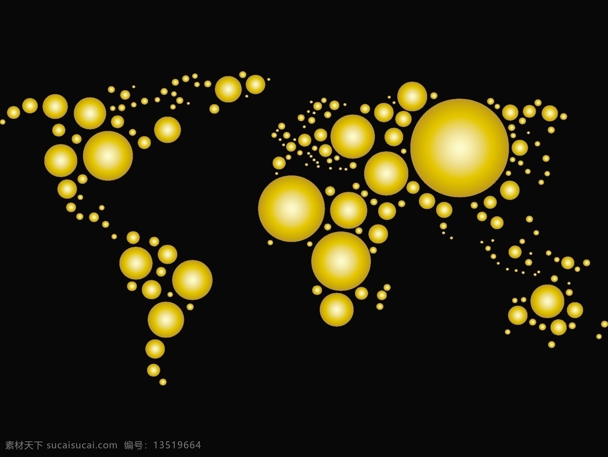 圆圈 世界地图 橙色 矢量图 商务金融