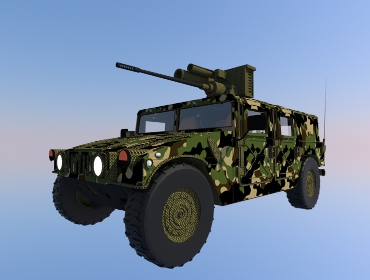悍马 h1 车辆 交通工具 美国 3d模型素材 其他3d模型