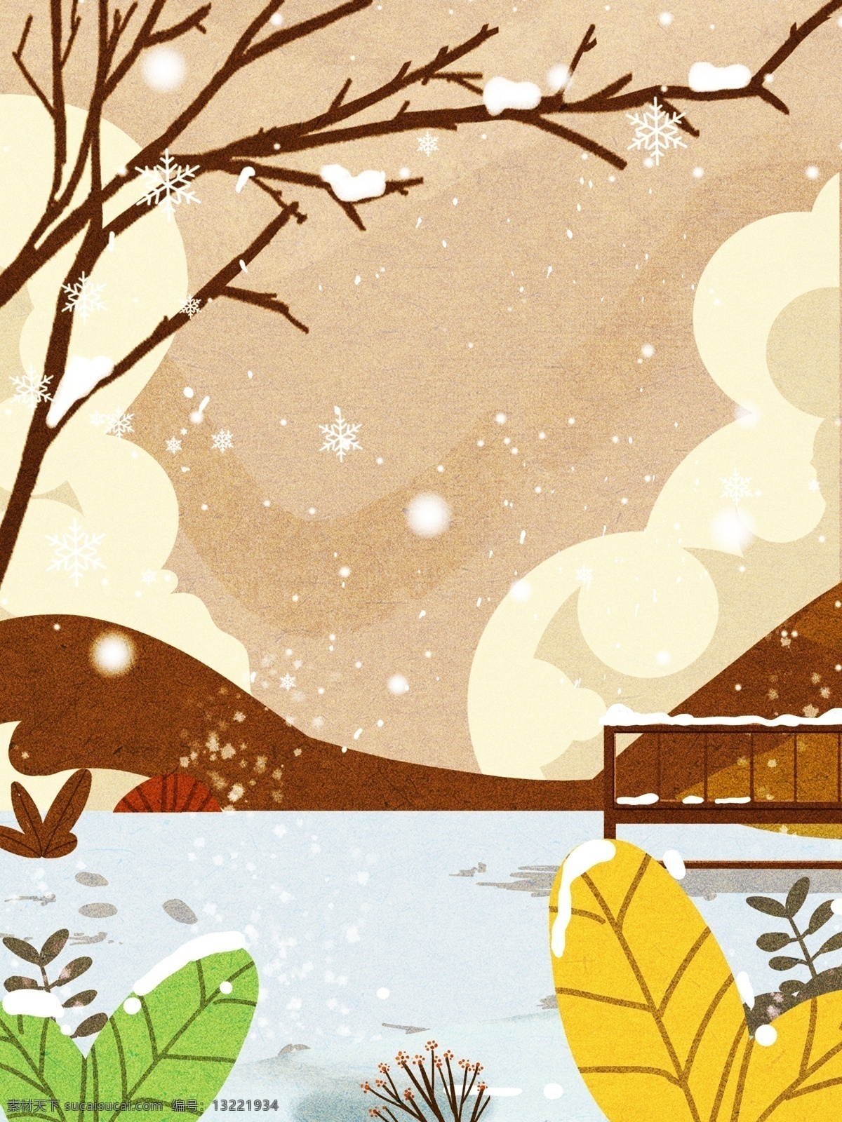唯美 冬季 大雪 节气 背景 展板 雪花 梦幻背景 冬天 树木 冬季背景 背景设计 大雪节气 小雪节气 雪地