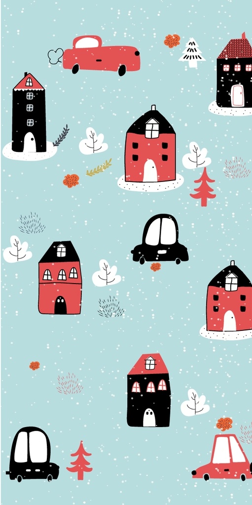 创意 冬季 房屋 车辆 房屋和车辆 无缝背景 树木 雪花 花卉 手机壳 背景墙 生日宴 手账素材 衣服图案