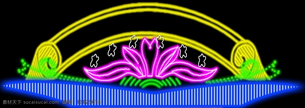 霓虹灯 效果图 分层 门头招牌 源文件 招牌 大型 霓虹灯模板 霓虹灯专集 装饰素材 灯饰素材
