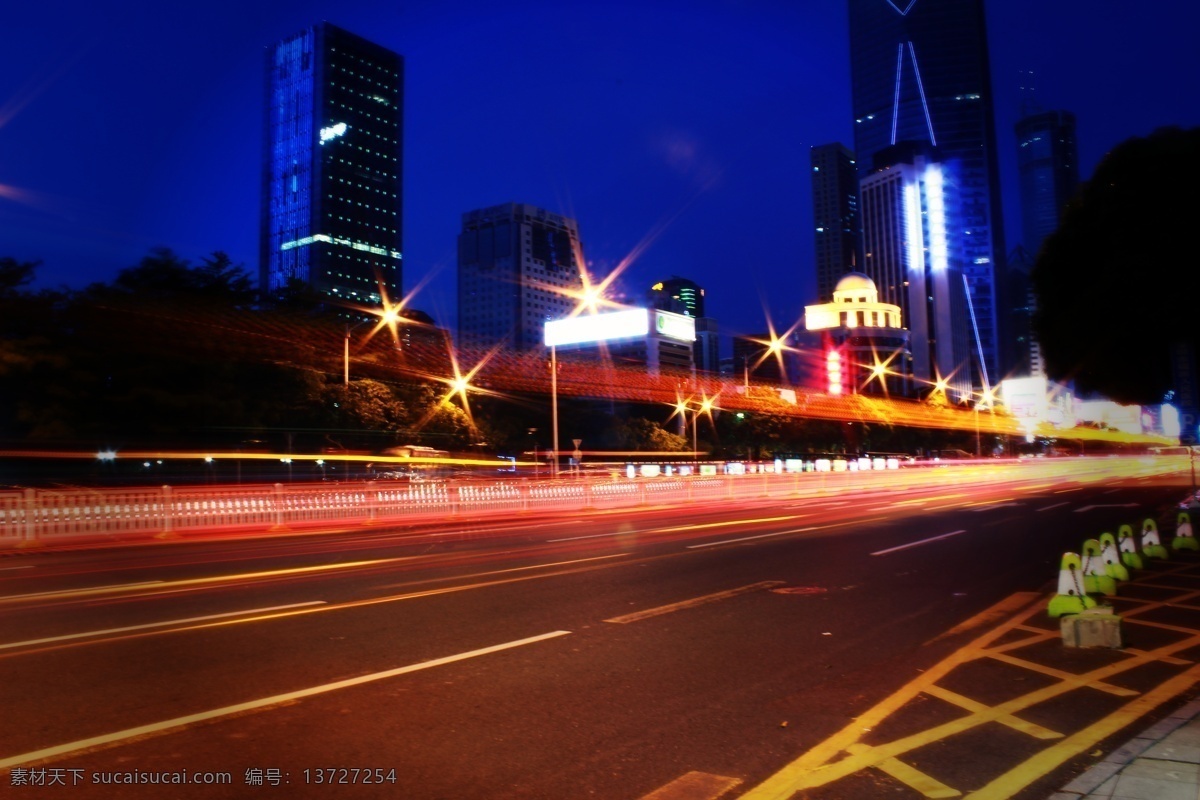 深圳深南大道 夜景 深圳夜景 路 大道 自然景观 自然风景