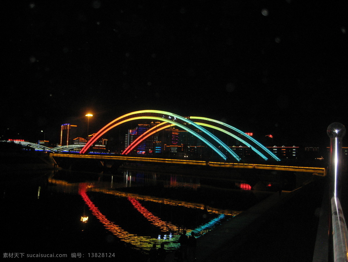 彩虹桥 建筑摄影 建筑园林 霓虹灯 夜景 延吉 风景图片 延吉风景 延边 延吉市 延边州 天池桥 装饰素材 灯饰素材