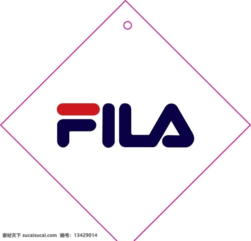 fila吊牌 fila tag 吊牌 挂牌 卡片 服装设计