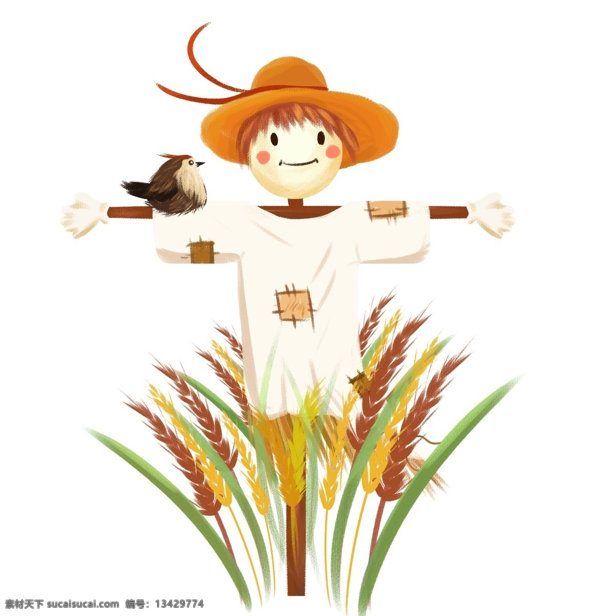 芒种 小麦 稻草人 创意设计 元素 芒种素材 芒种元素 小麦元素 小麦图片 小麦背景 卡通小麦 稻草人素材 手绘稻草人 卡通稻草人 卡通 可爱 免扣素材 创意 节气 24节气 24节气素材