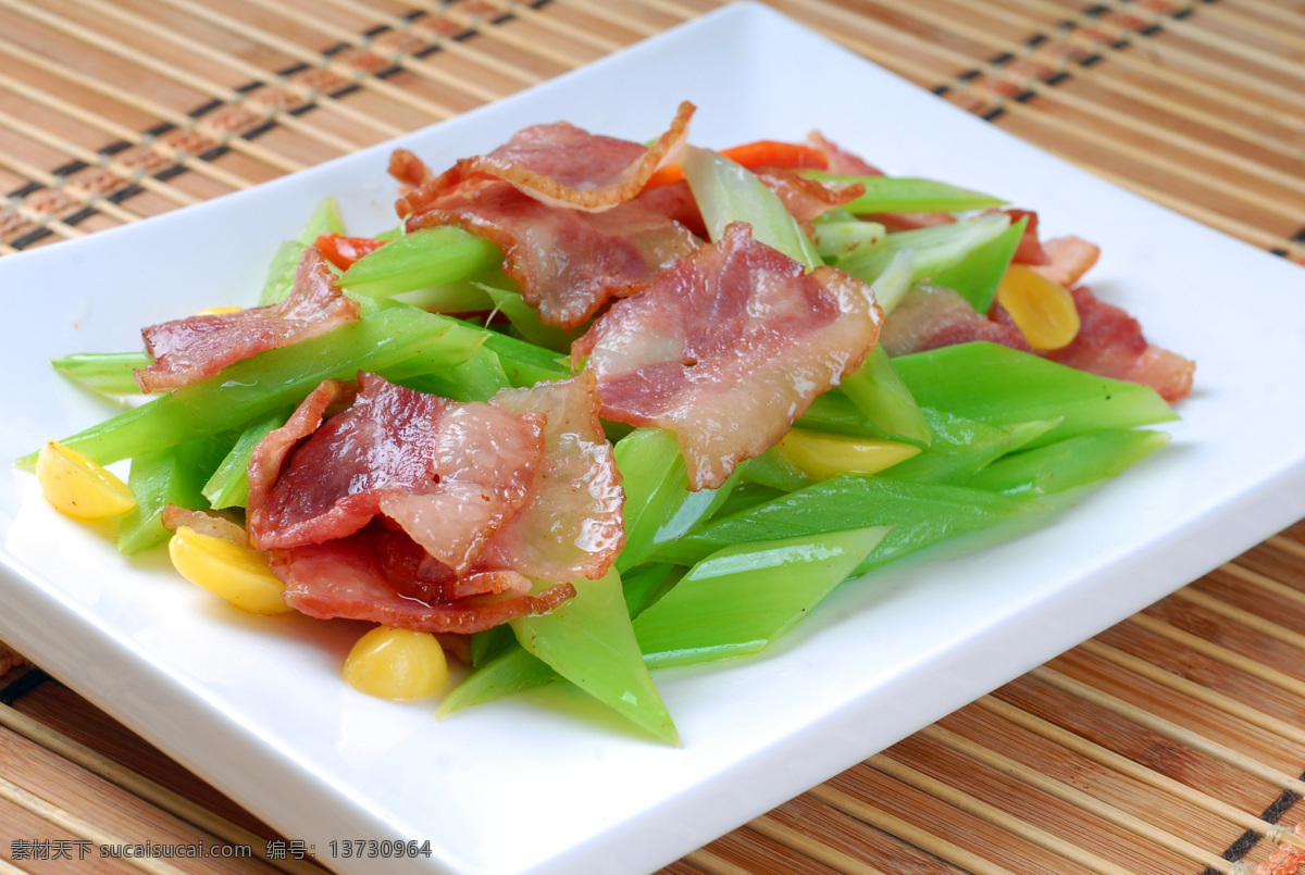 西芹炒培根 西芹培根 西芹 芹菜 培根 炒菜 菜 餐饮美食 传统美食