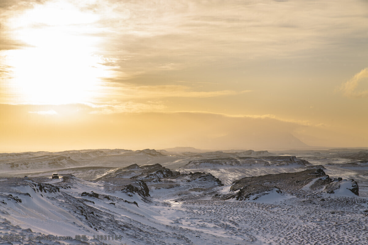 冰岛雪景 冰岛 雪景 荒野 山丘 气候 冬天 自然景观 自然风光