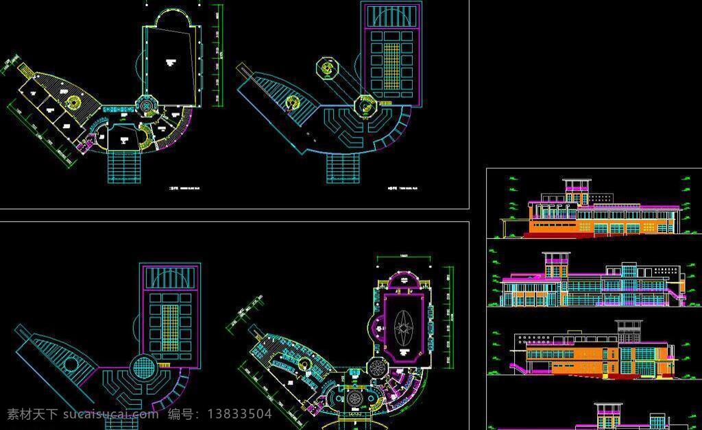 cad 别墅 公馆 环境设计 建筑设计 立面图 平面图 剖面图 施工图 室内设计 二层 会所 平 立面 图 初步 dwg 图纸 装修 装饰 私宅 别业 别墅图纸大全 源文件 cad素材 室内图纸