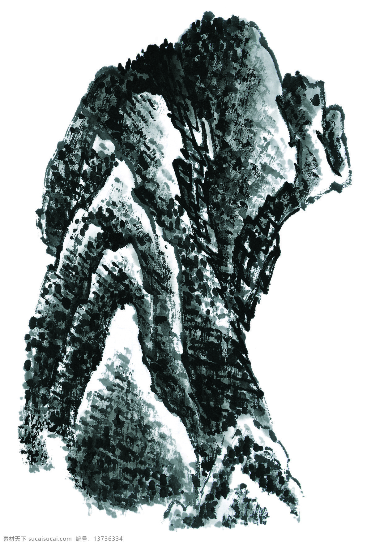 山石 bcb 书画 中国画 美术 国画 设计素材 古树奇石 中国画篇 书画美术 白色