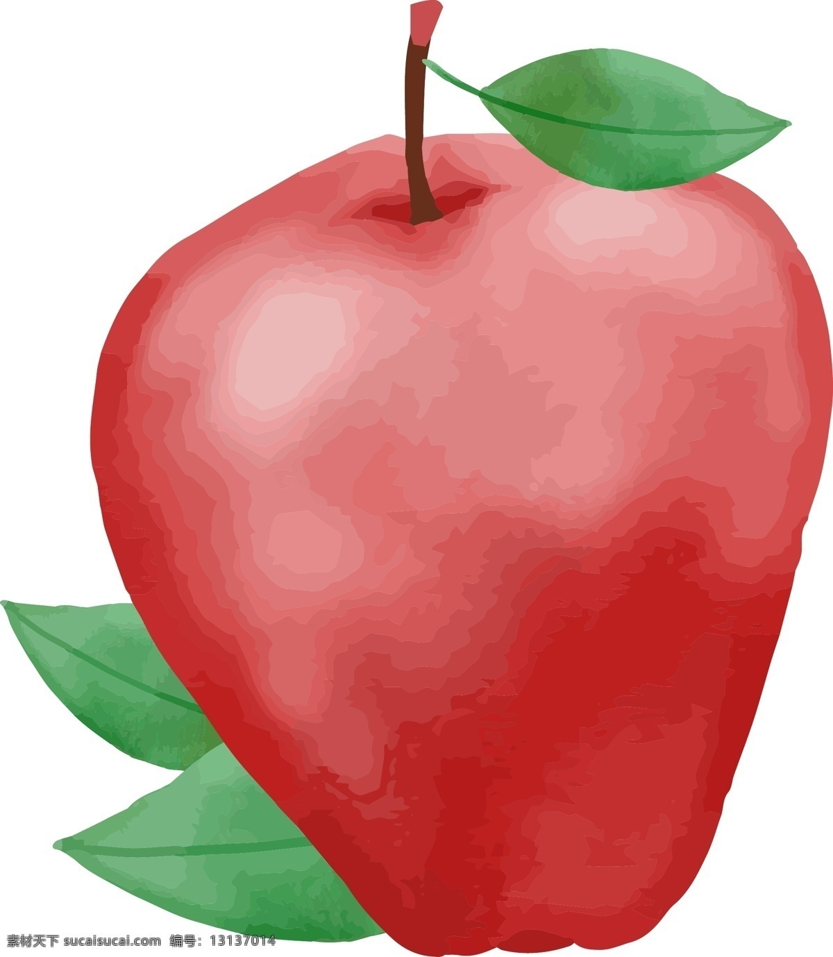 矢量 红色 苹果 元素 手绘 红色苹果 水果 ai元素 免扣元素