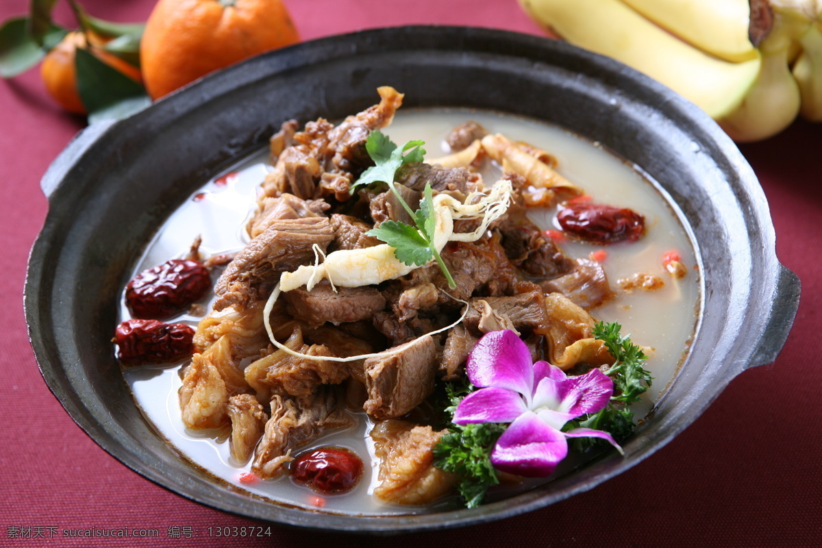 人参驴肉锅 驴肉火锅 火锅 花朵 传统美食 餐饮美食