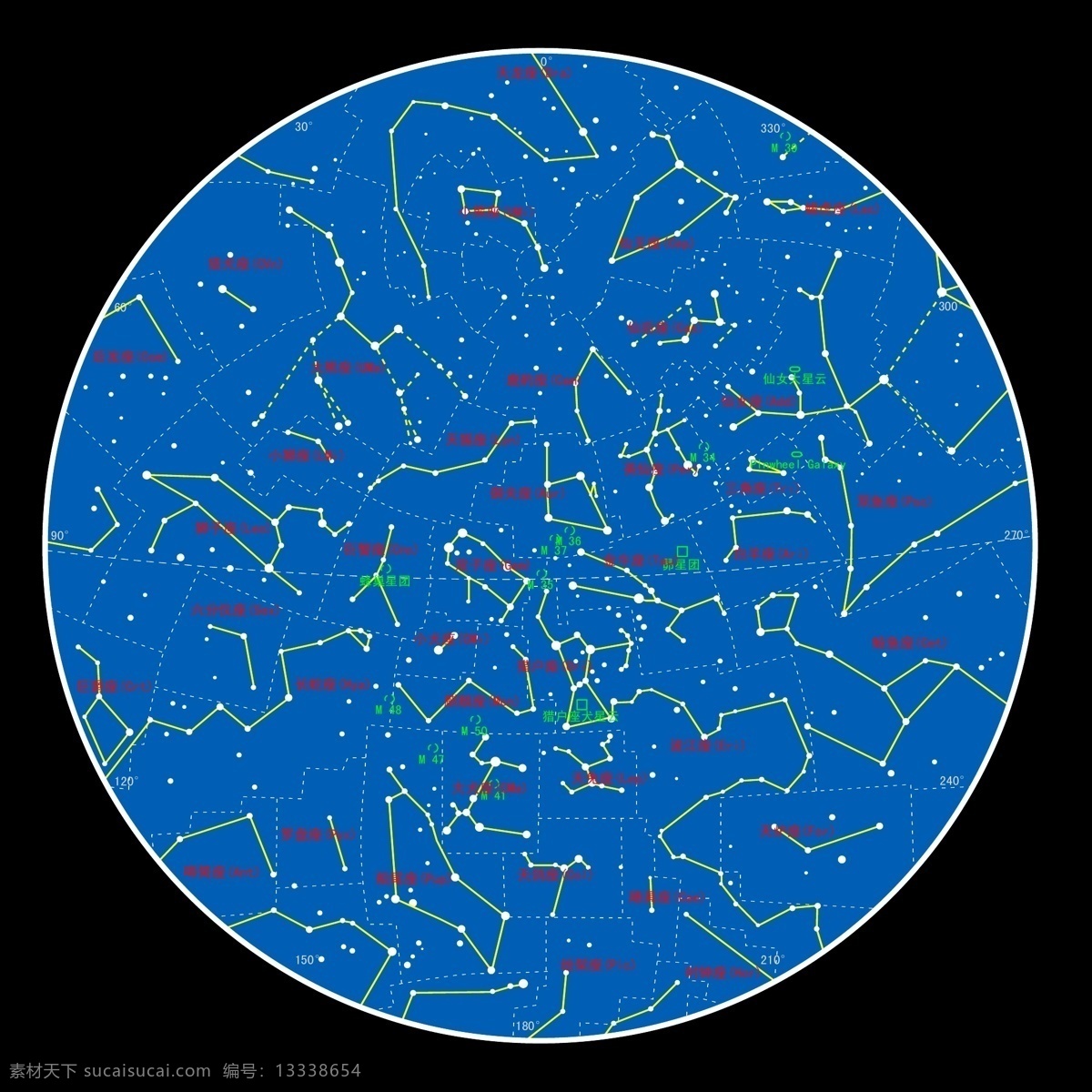 天空 星座 连线 图 矢量图 星空 连线图 其他矢量图