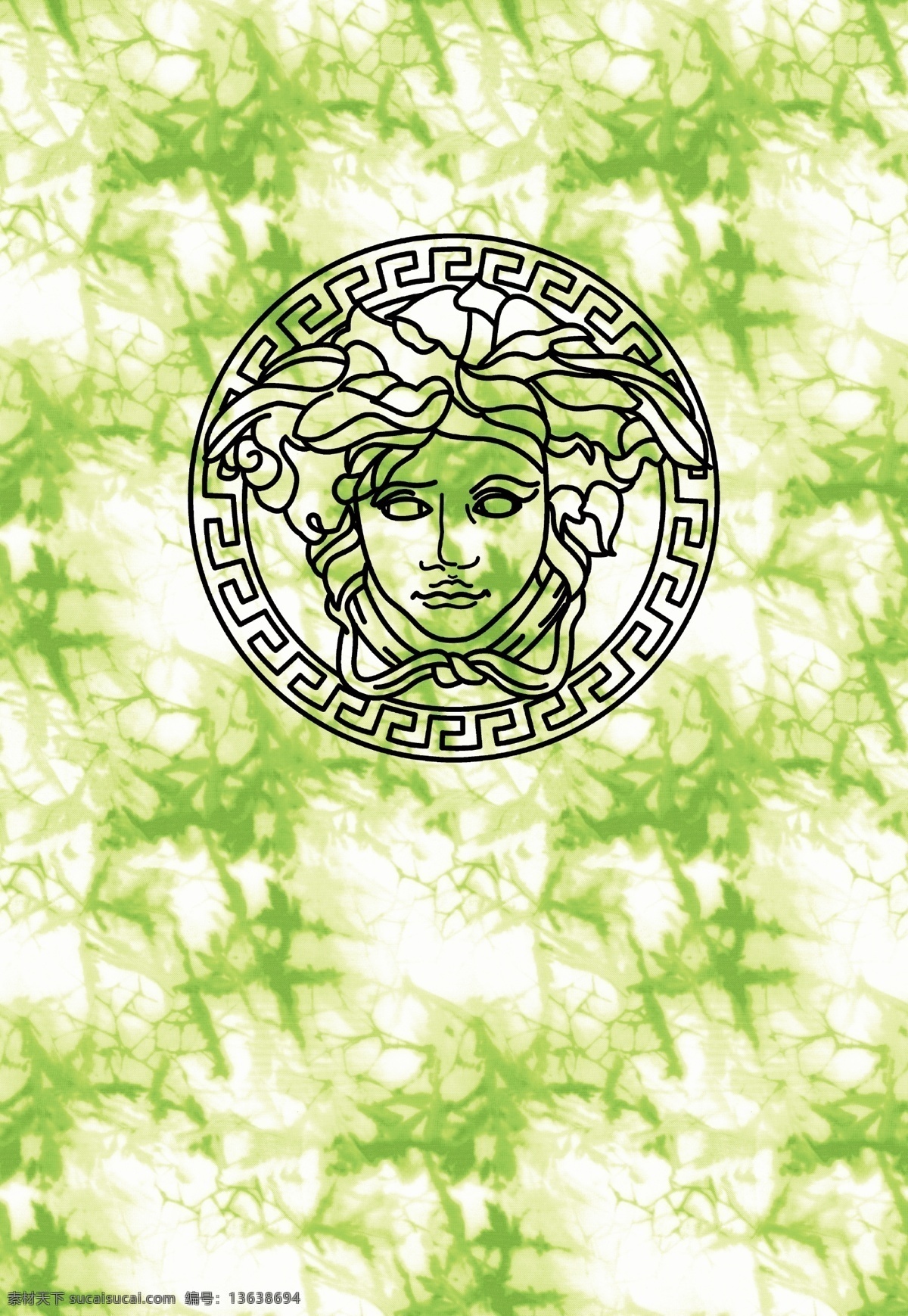 范思哲 大牌 外国人 网布 男装 花型 数码印花