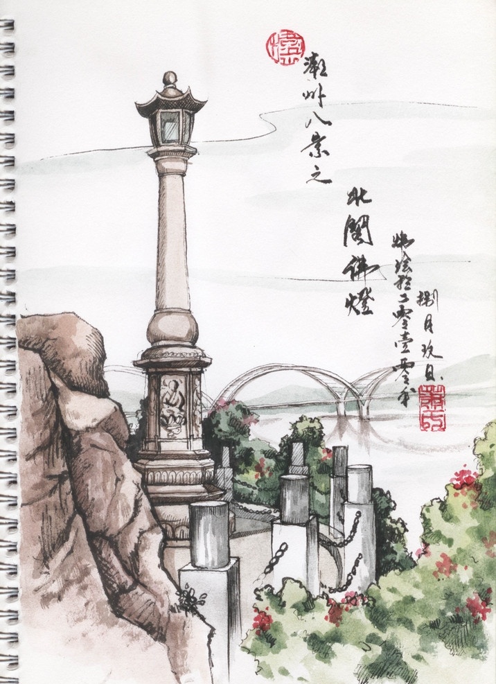 潮州风景速写 风景绘画 绘画书法 文化艺术