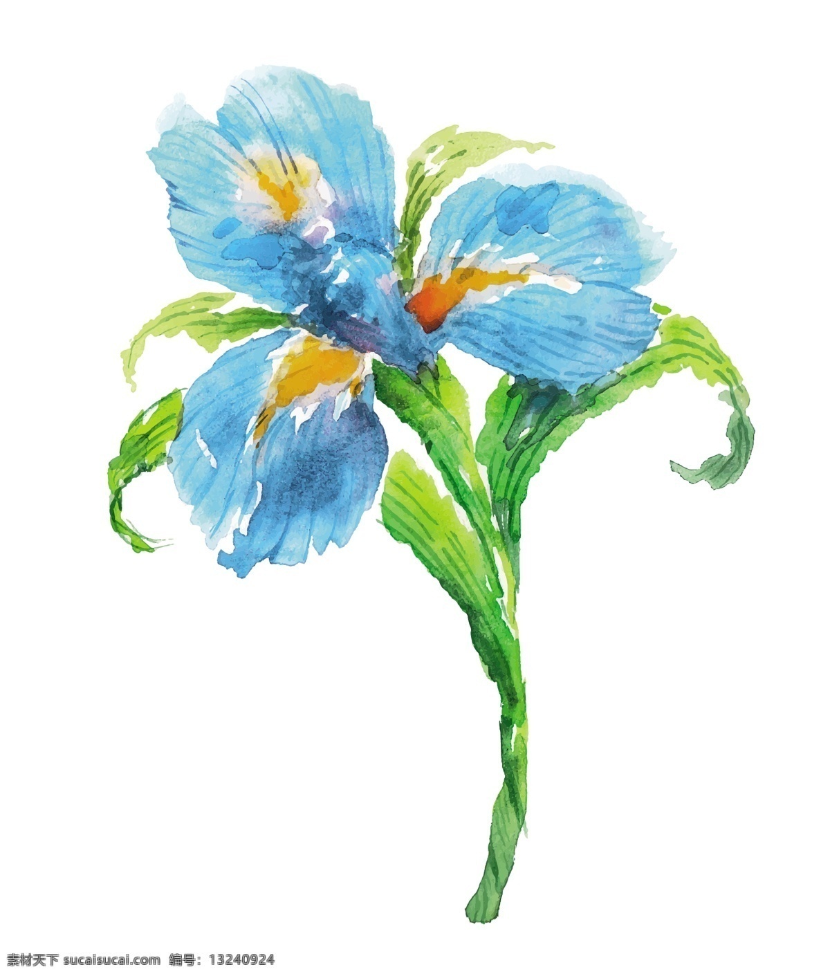 简约 水彩 花卉 矢量 矢量素材 设计素材 背景素材 平面设计