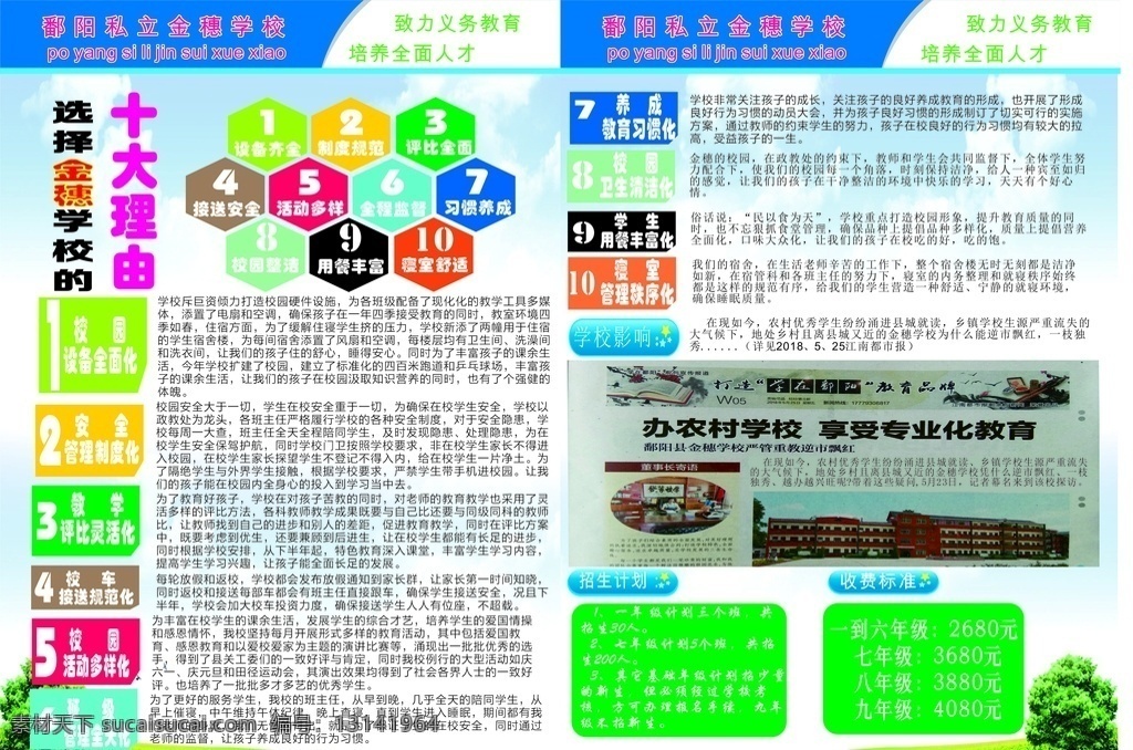 初中 学校 招生简章 学校简介 宣传版面 招生宣传 中学简章 学校宣传