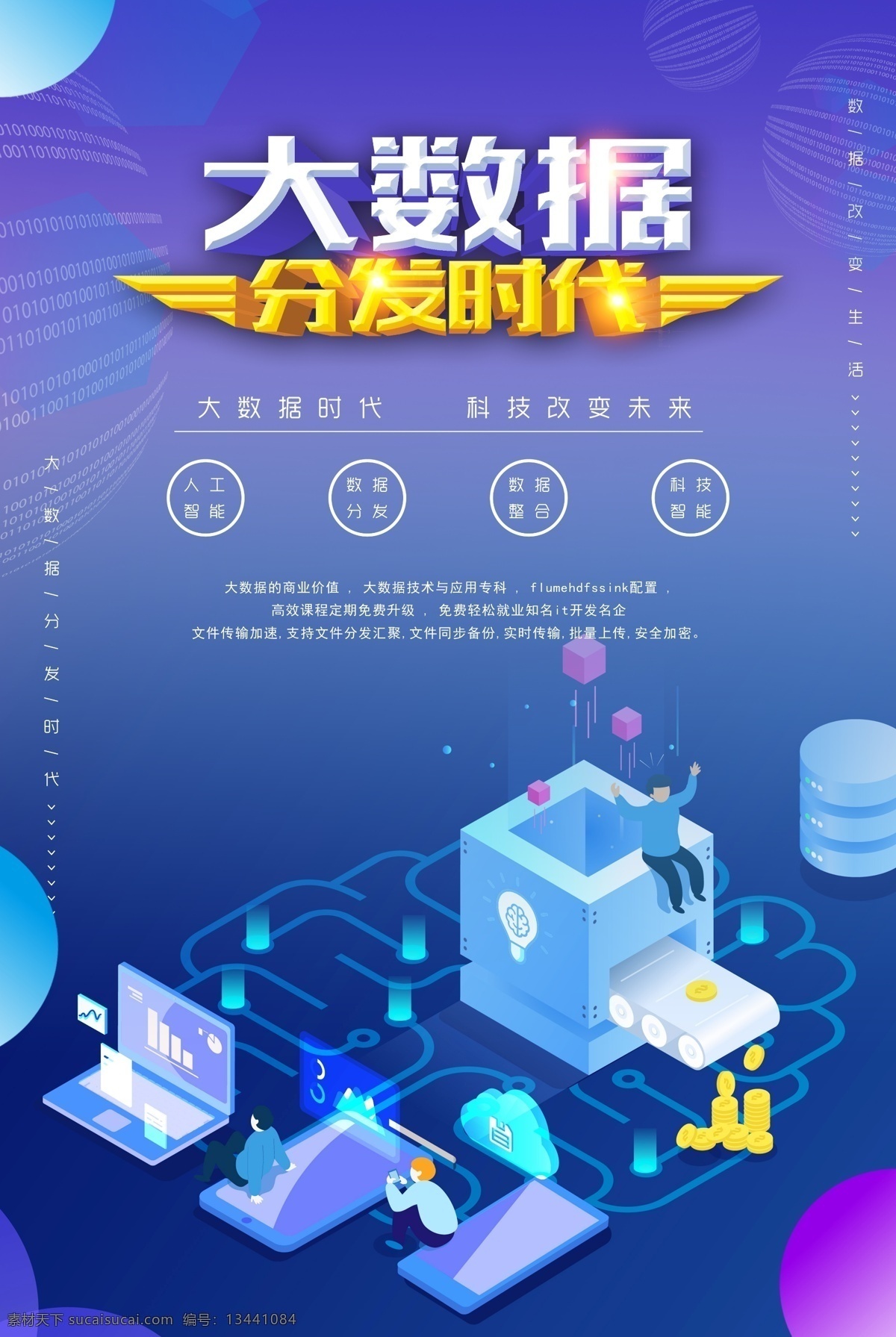 大 数据 分发 时代 海报 大数据时代 大数据 科技 未来 分发时代 智能 科技海报