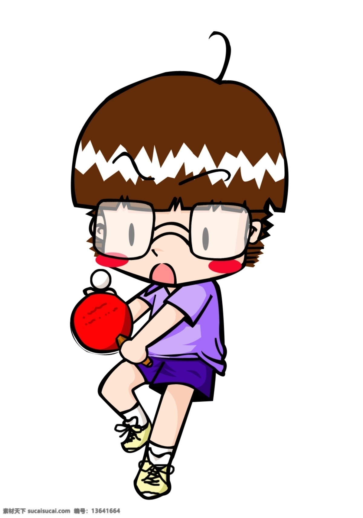 乒乓球造型 儿童漫画 漫画儿童 q版乒乓球 q 版 乒乓球 小孩 打乒乓球 漫画 儿童 运动 原创 造型 可爱 人物 分层 源文件