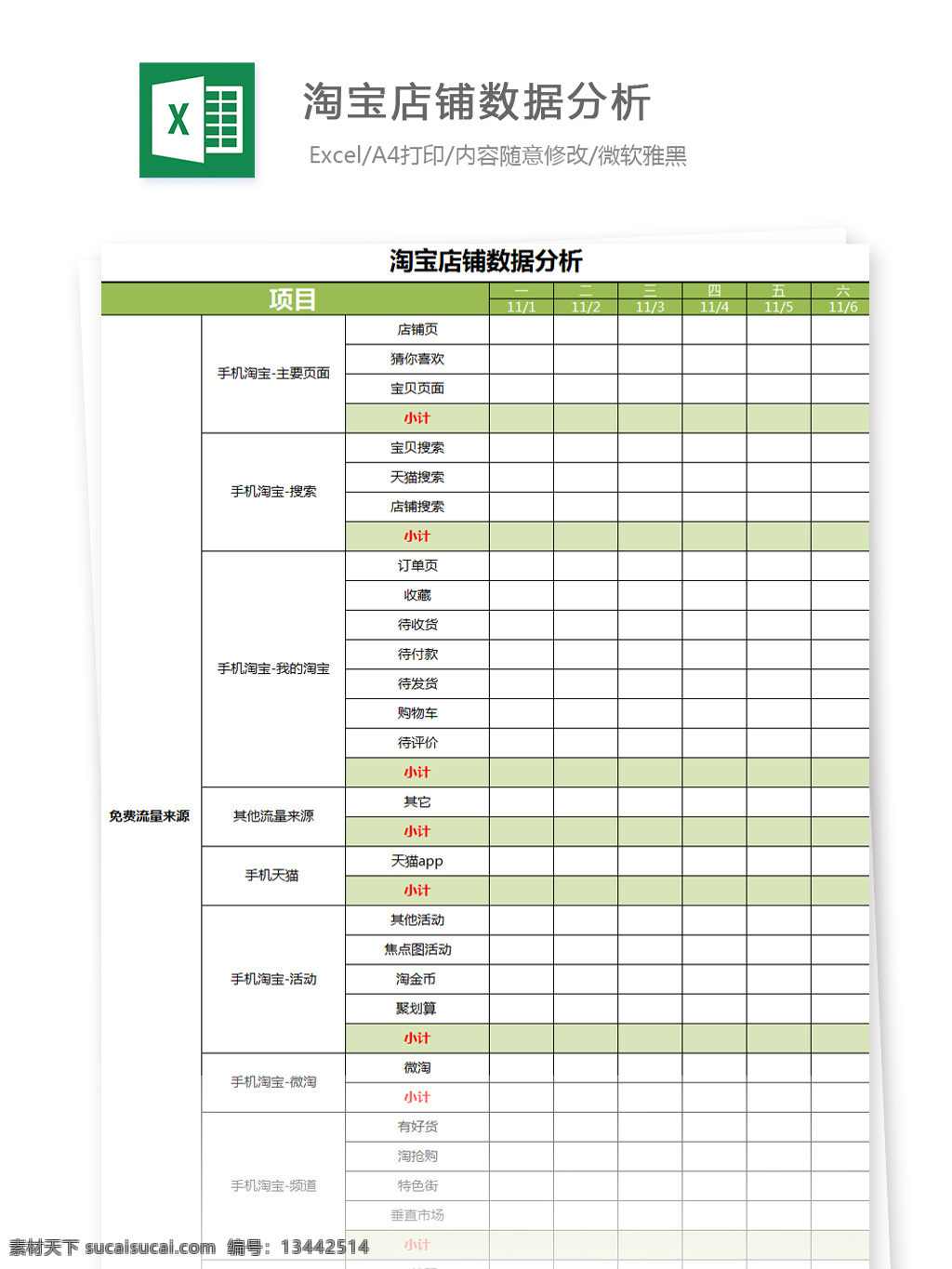 淘宝 店铺 数据分析 excel 文档 图表 图表模板 模板 表格模板 自动变换 表格设计 销量统计图 淘宝数据统计 订单 表